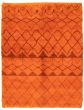 Moroccan  Tribal Orange Area rug 5x8 Indian Hand-knotted 338328