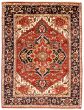 Bordered  Traditional Red Area rug 9x12 Indian Hand-knotted 344110