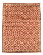 Bordered  Traditional Red Area rug 9x12 Indian Hand-knotted 344186