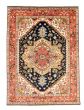 Bordered  Traditional Blue Area rug 9x12 Indian Hand-knotted 344217