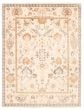 Bordered  Traditional Ivory Area rug 9x12 Indian Hand-knotted 344900