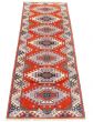 Indian Royal Kazak 2'8" x 9'7" Hand-knotted Wool Dark Copper Rug
