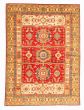 Bordered  Traditional Red Area rug 9x12 Afghan Hand-knotted 348256
