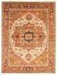 Bordered  Traditional Ivory Area rug 9x12 Indian Hand-knotted 354937