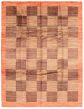 Casual  Transitional Brown Area rug 8x10 Pakistani Hand-knotted 362549