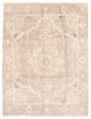 Bordered  Traditional Grey Area rug 6x9 Indian Hand-knotted 362797