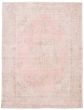 Bordered  Vintage/Distressed Pink Area rug 9x12 Turkish Hand-knotted 374203