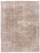 Overdyed  Transitional Ivory Area rug 9x12 Turkish Hand-knotted 374207