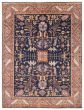 Bordered  Traditional Blue Area rug 9x12 Indian Hand-knotted 377525