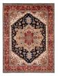 Bordered  Traditional Blue Area rug 9x12 Indian Hand-knotted 377597