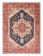 Bordered  Traditional Blue Area rug 9x12 Indian Hand-knotted 377603