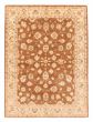 Bordered Traditional Brown Area rug 4x6 Afghan Hand-knotted 379119