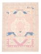 Bordered  Transitional Pink Area rug 9x12 Pakistani Hand-knotted 381642