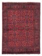 Bordered  Traditional Red Area rug 4x6 Afghan Hand-knotted 386030