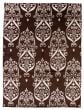 Transitional Brown Area rug 6x9 Indian Hand-knotted 387391