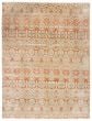 Transitional Ivory Area rug 9x12 Indian Hand-knotted 387784