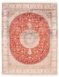 Bordered  Traditional Red Area rug 9x12 Chinese Hand-knotted 388096