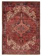 Geometric  Traditional Red Area rug 8x10 Turkish Hand-knotted 391020