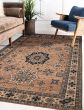 Geometric Brown Area rug 9x12 Afghan Hand-knotted 392564