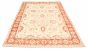 Bordered  Traditional Ivory Area rug 9x12 Afghan Hand-knotted 317889
