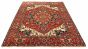 Indian Serapi Heritage 8'10" x 11'10" Hand-knotted Wool Dark Red Rug
