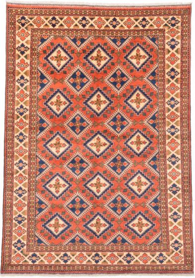 Traditional Brown Area rug 6x9 Afghan Hand-knotted 202827