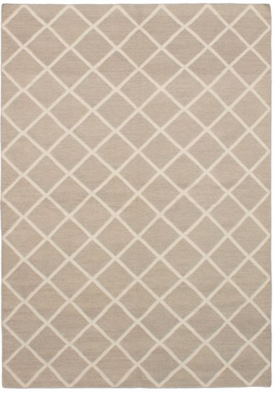 Bohemian  Transitional Grey Area rug 5x8 Turkish Flat-weave 259583