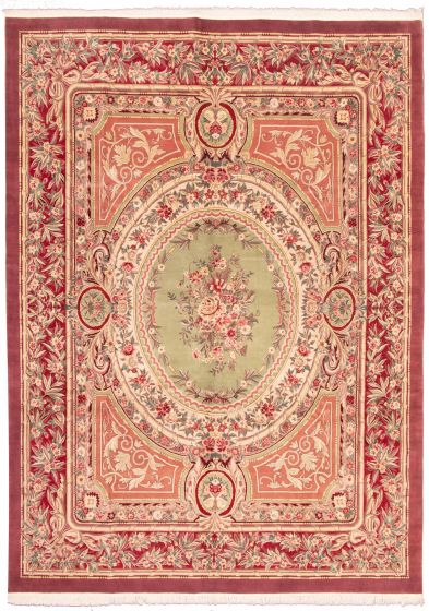 Bordered  Traditional Brown Area rug 10x14 Pakistani Hand-knotted 338248