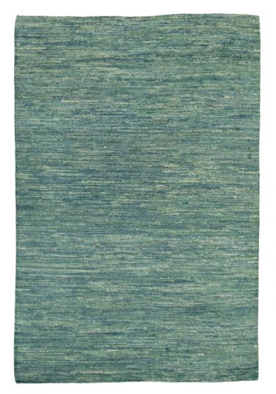 Gabbeh  Tribal Green Area rug 3x5 Pakistani Hand-knotted 339552