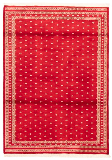 Bordered  Tribal Red Area rug 3x5 Pakistani Hand-knotted 359947