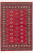 Traditional Red Area rug 3x5 Pakistani Hand-knotted 204918
