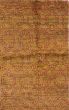Transitional Brown Area rug 5x8 Indian Hand-knotted 221955