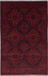 Traditional Red Area rug 3x5 Afghan Hand-knotted 236286