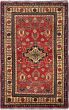 Bordered  Traditional Red Area rug 3x5 Afghan Hand-knotted 281265