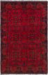 Bordered  Tribal Red Area rug 3x5 Afghan Hand-knotted 282474