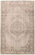 Bordered  Vintage Green Area rug 5x8 Turkish Hand-knotted 326329
