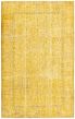 Overdyed  Transitional Yellow Area rug 5x8 Turkish Hand-knotted 327993