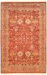 Bordered  Traditional Red Area rug 5x8 Pakistani Hand-knotted 330520