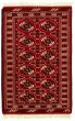 Bordered  Tribal Red Area rug 3x5 Turkmenistan Hand-knotted 332273