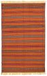 Bohemian  Tribal Orange Area rug 6x9 Turkish Flat-weave 332711