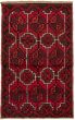 Bordered  Tribal Red Area rug 3x5 Afghan Hand-knotted 333735