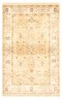 Bordered  Traditional Green Area rug 5x8 Indian Hand-knotted 344260