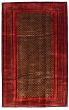 Bordered  Tribal Brown Area rug 5x8 Indian Hand-knotted 348377