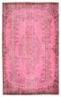 Overdyed  Transitional Pink Area rug 5x8 Turkish Hand-knotted 361254