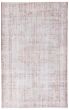 Bordered  Traditional Ivory Area rug 6x9 Turkish Hand-knotted 362351