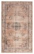 Bordered  Transitional Brown Area rug 5x8 Turkish Hand-knotted 363565