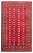 Bordered  Traditional Red Area rug Unique Pakistani Hand-knotted 364219