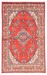 Bordered  Traditional Red Area rug 4x6 Persian Hand-knotted 365112