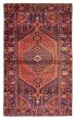 Bordered  Traditional Blue Area rug 4x6 Persian Hand-knotted 371825