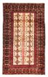 Bordered  Traditional Ivory Area rug 4x6 Persian Hand-knotted 380844